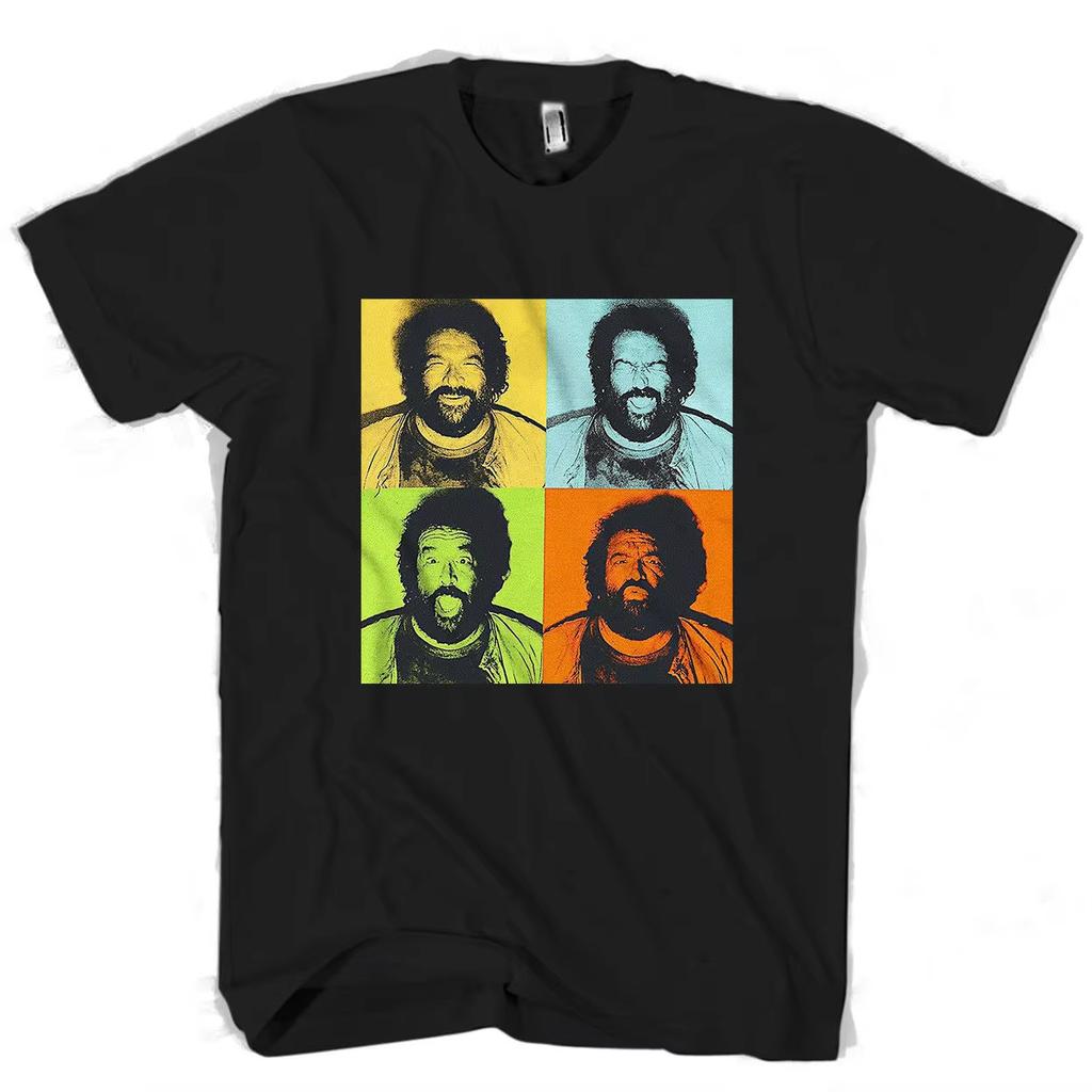 Bud Spencer Camiseta Pop Art T-skjorte for menn/kvinner Herre T-skjorte kortermet trykk Uformell Breaking Bad Print T-skjorte for menn