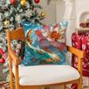 Natural Fun Koi Fish Lotus Pillow Case Silky Short Plush With Invisible Zipper Dustproof Sofa Cushion Cover For Home Decor