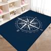 Nautischer Kompass Flur Teppich Waschbar Rutschfest Wohnzimmer Sofa Stühle Bereichsmatte Küche Fußmatte Bereichsteppich