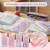 Kawaii Cartoon Colorful Dynamic Water Injection 3D Stickers Cute Diy Mobile Graffiti Decoration Stickers Holiday Gifts