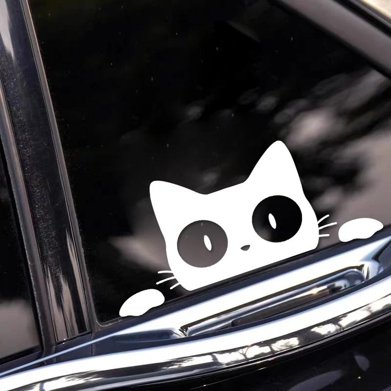 Peeking Cat Animal Car Styling Auto Window Durable Stickers Automobile Body Trunk Bumper Funny Decals  Car Accessories