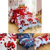Elegant Santa Claus Holiday Quilt Cover Pillow Case Set For A Festive Bedroom
