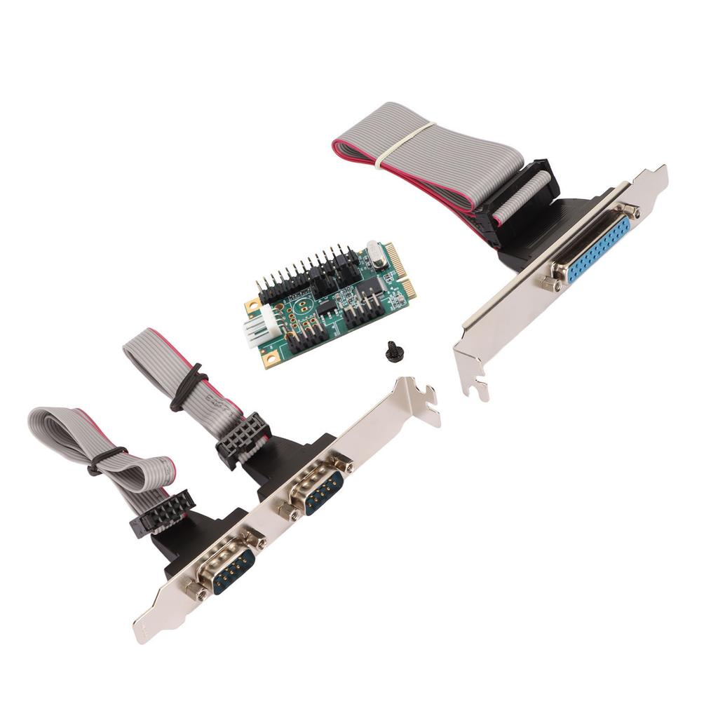 Mini PCIe Serial Parallel Expansion Card 6Gbps PCI Express To Printer LPT Port 2 Port RS 232 DP9 Pin Adapter for 4U