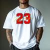 Number 23 Cotton TShirt Athletic Casual Style White Men Fitness Muscle Fit Short Sleeve - Men's Summer Cotton Graphic Tee