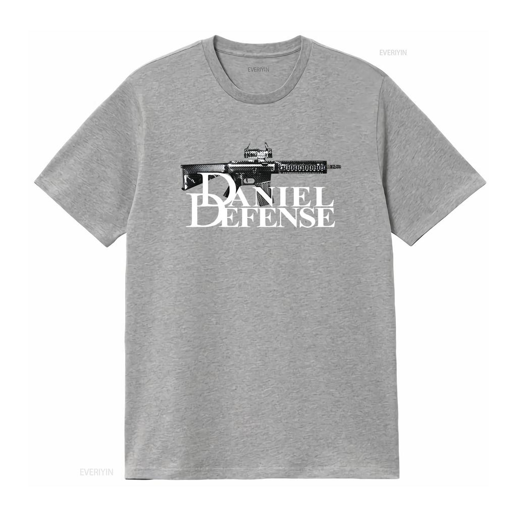 Daniel Defense Firearms Sports Logo T Shirt Heavy Cotton Size 4XL Vintage Washed Designer Clothes Unisex Top For Everyday Wear