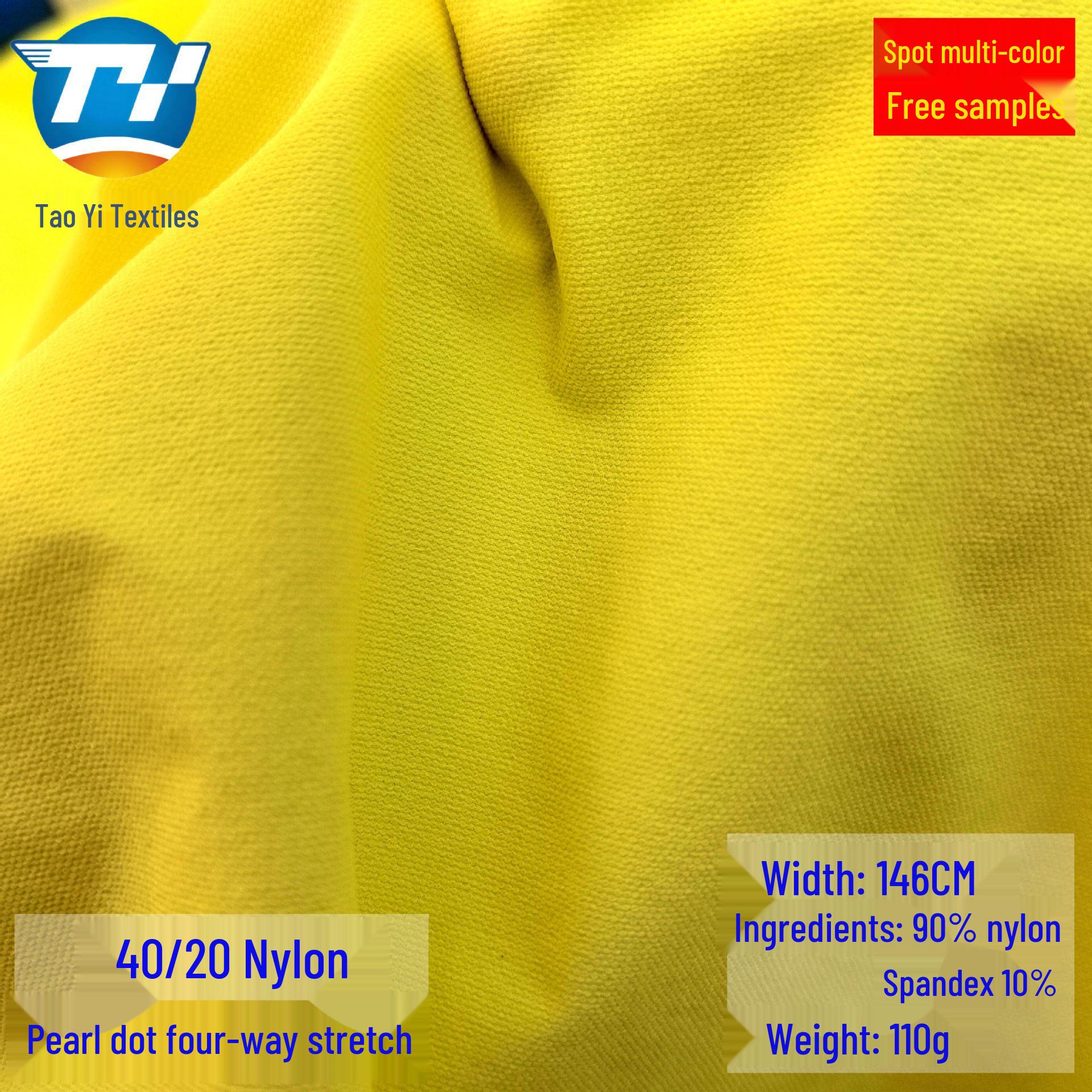 In Stock 40D Nylon Pearl Dot 4-Way Stretch Sports Pants for Baseball, Mountaineering, Beach, Workwear, and Skiing Color Sample Fee