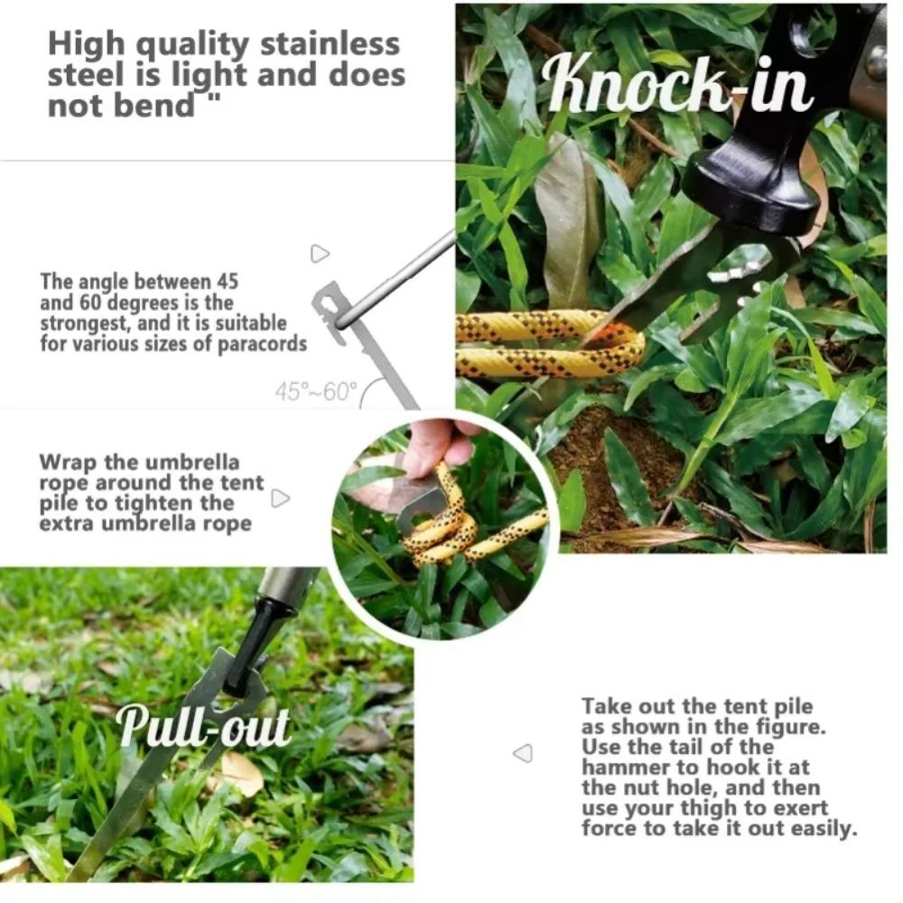 6Pcs/set Wind-Resistant Canopy Tent Pegs Heavy Duty Garden Ground Nail Camping Tent Stakes  Beach