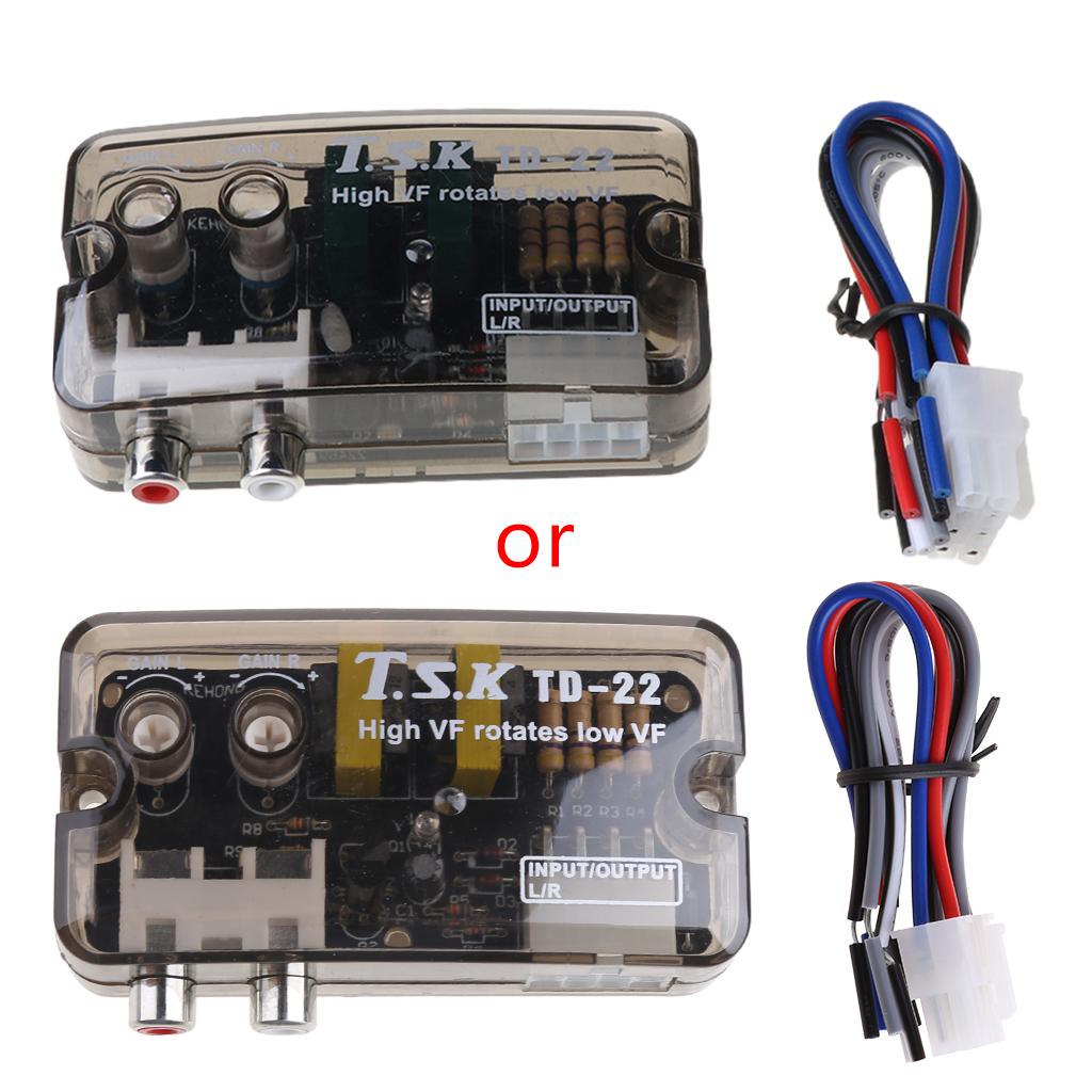 Car CD Amplifier Audio Subwoofer High to Low Frequency Divider Converter Adapter 1