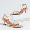 Women Summer Rhinestone Slingback Pumps Office Lady Transparent Heeled Sandals Elegant Pointed Toe Female Sexy Party Shoes