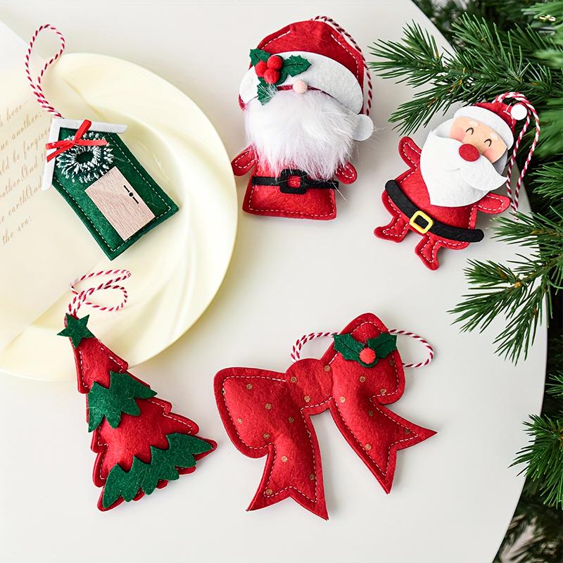 1PC Mini Santa Snowman Decorations Home Felt Holiday Decor Hanging Ornaments Party Multiple Options Available
