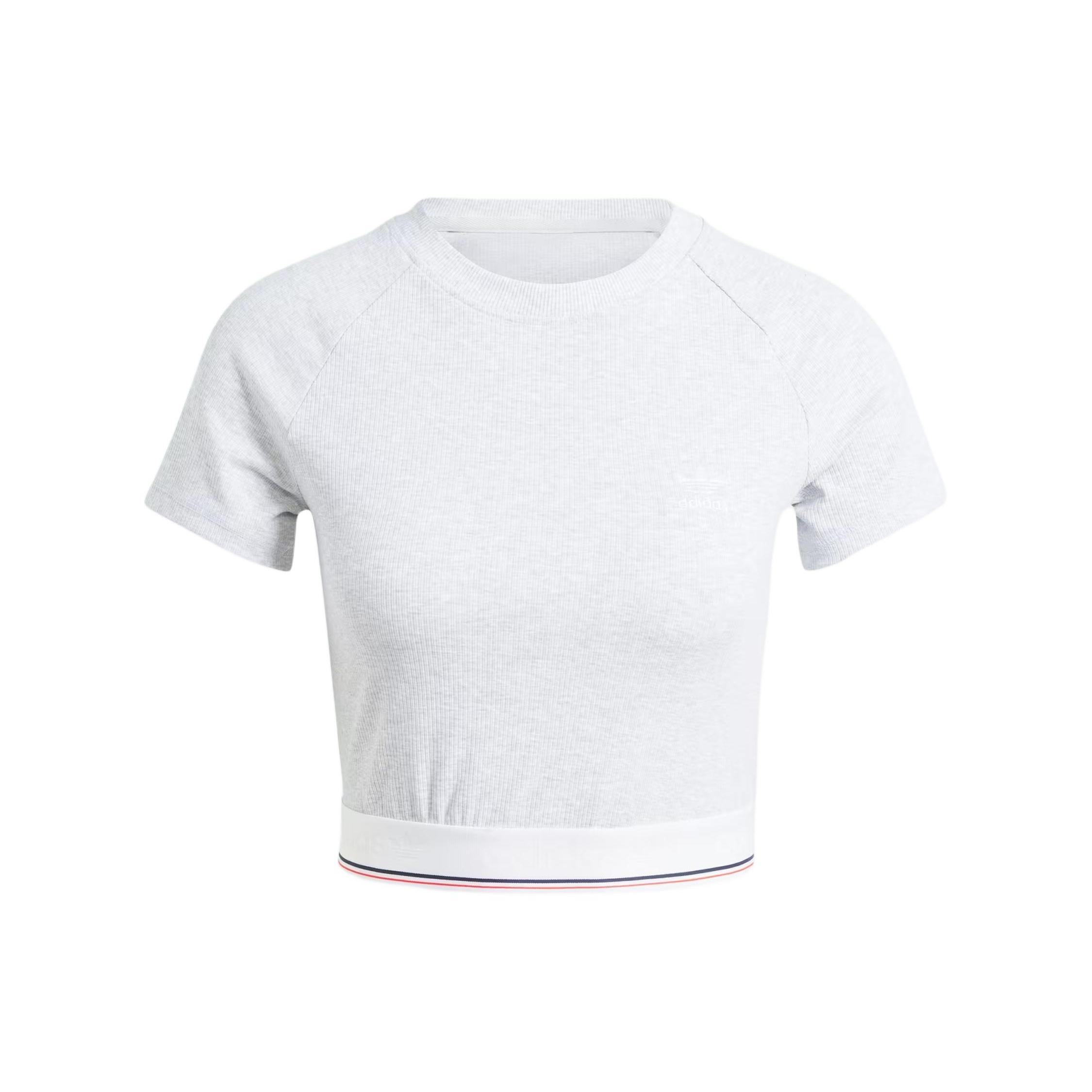 (WMNS) adidas CS Rib T-Shirt Asia Sizing White Women s IS2318 XXS