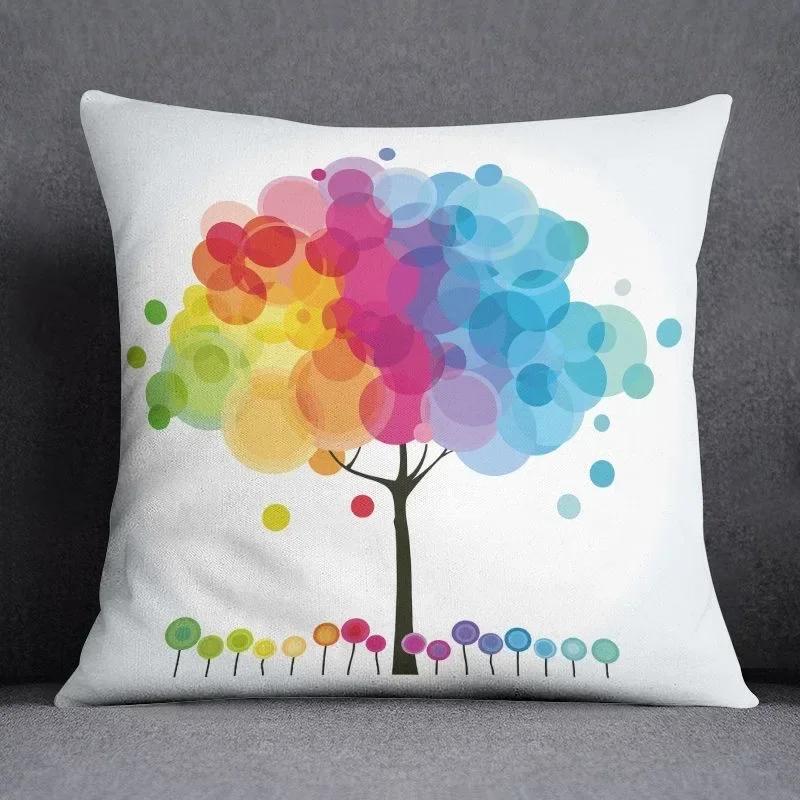 Color Ins Abstract Pillowcase Sofa Cushion Living Room Bedroom Square Pillow Cover Home Fabric Decoration