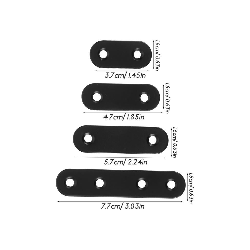 24Pcs Heavy Duty Flat Plate Brackets Metal Straight Support Braces for Tablet Mounting Desk Stand Holder Bracket Fixing Hardware