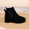 2025 Neu Herbst Winter Neue Damen Wild Kurzstiefel Runde Spitze Bequeme Wildlederstiefel Damen Einfache Stiefelsets