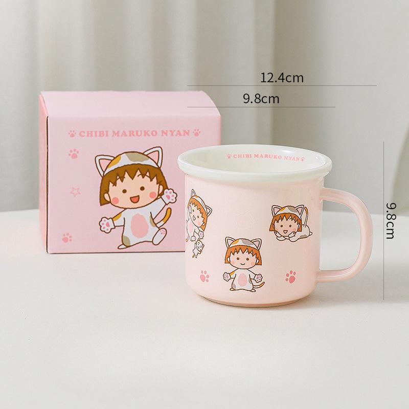 Cute Cartoon Cherry Meatballs Children's Water Cup High-value Ceramic Mug Girls Birthday Gift Souvenir