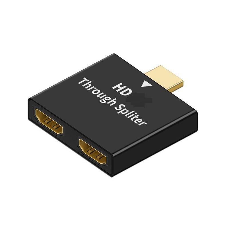 With HDMI Splitter Adapter HUB 2K 1080P Extend Cable Adapter Projector Monitor HDTV Audio Video Cord Male to Female Converter