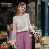 Bailuyu Lace Print Long Sleeve Shirt