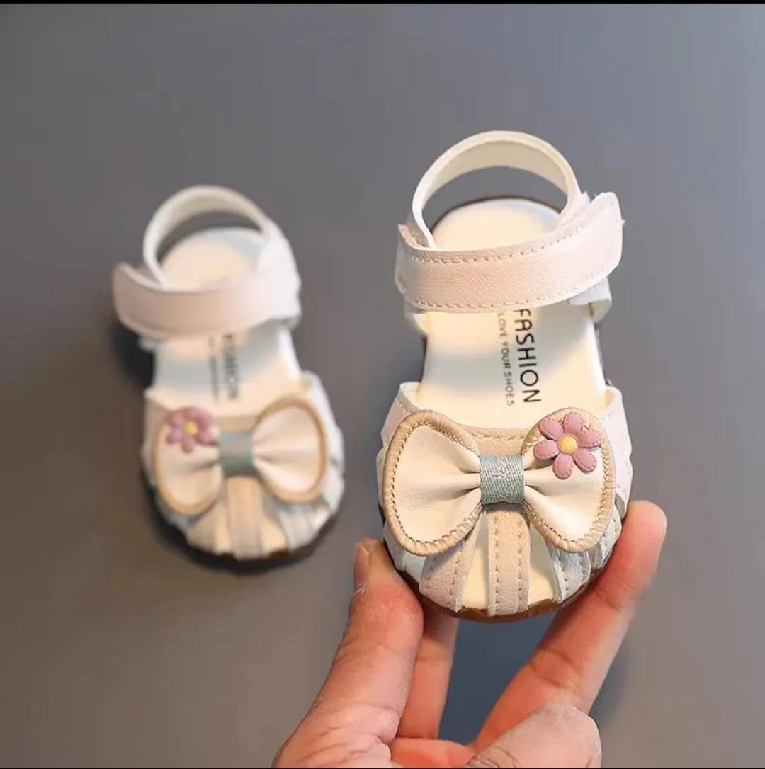 

0-3 Years Baby Girl Sandals Rhinestone Princess Shoes Newborn Infant Sandal Summer First Walkers Toddler Sandals Pink, White CN22 insole 14.0 cm чорний