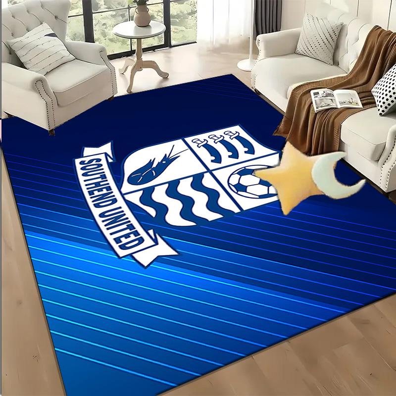 1PC Southend Crest Design Floor Mat for Living Room, Game Rooms, Office, Bedroom, Office Floor Mat Playful Design, Christmas fan gifts