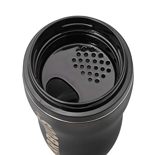 Starbucks geschnitzte Edelstahlflasche, mattschwarz, FRGMT MYST, 355 ml, hoch, schwarzes Fragment, Shibuya, Hiroshi Fujiwara