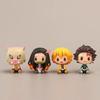 4Pcs/Set Demon Slayer Kamado Tanjirou Nezuko Figure Toys Q Version Kimetsu No Yaiba Agatsuma Zenitsu Action Figurine Model Dolls