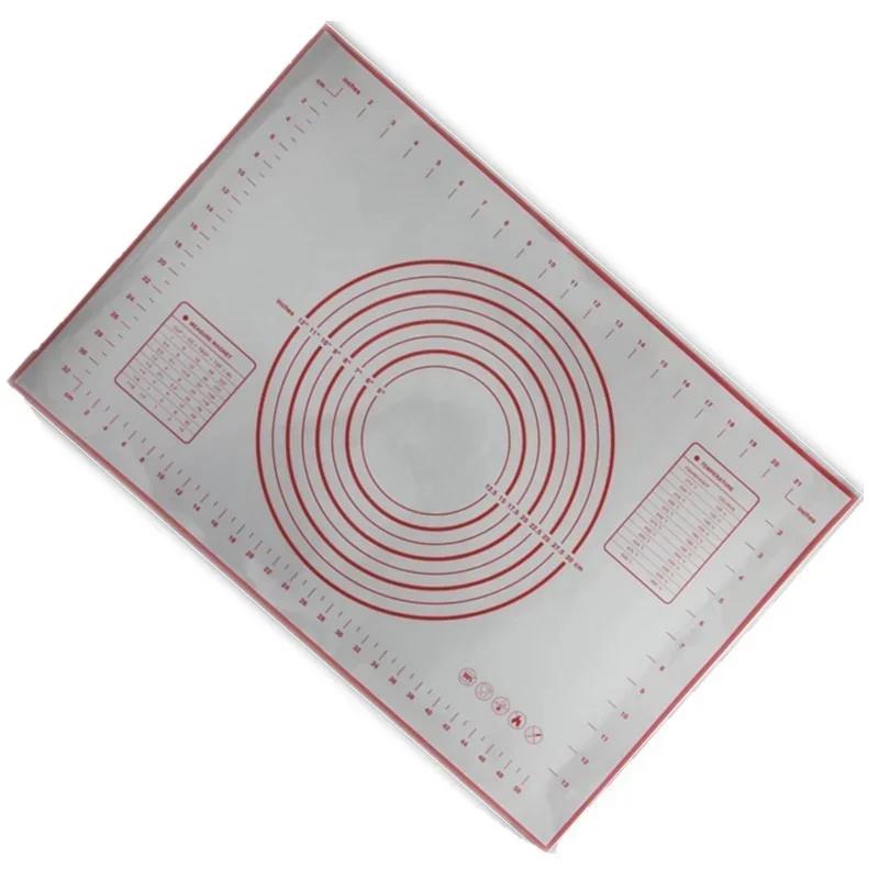 Antihaft Küchen Backmatte zum Ausrollen von Teig, Knetunterlage für Crêpes, Pizzateig, Übergröße Silikon Backmatte, Bäckereizubehör