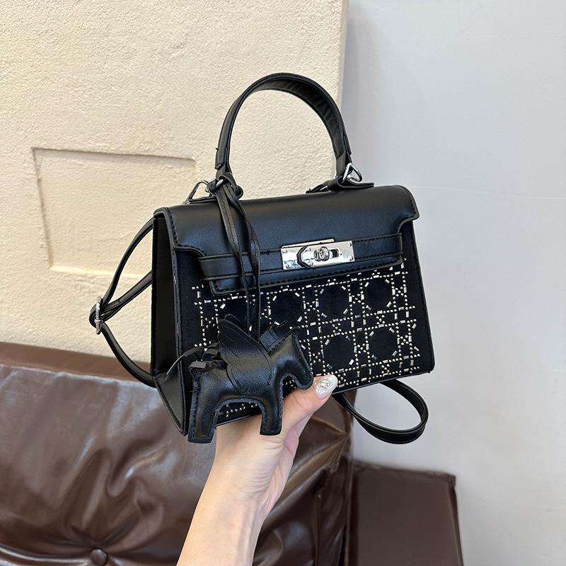 

Универсальная модная сумка Kelly со стразами - Большая вместимость, двусторонняя, на плечо, кроссбоди, женская чёрный