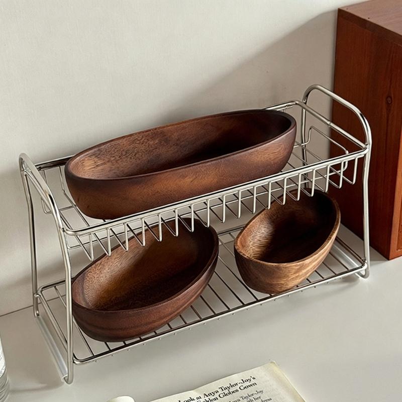 Natural Wooden Valet Dish Handmade Home Accessory Key Jewelry Organizers Perfect For Nightstand Or Dresser Top