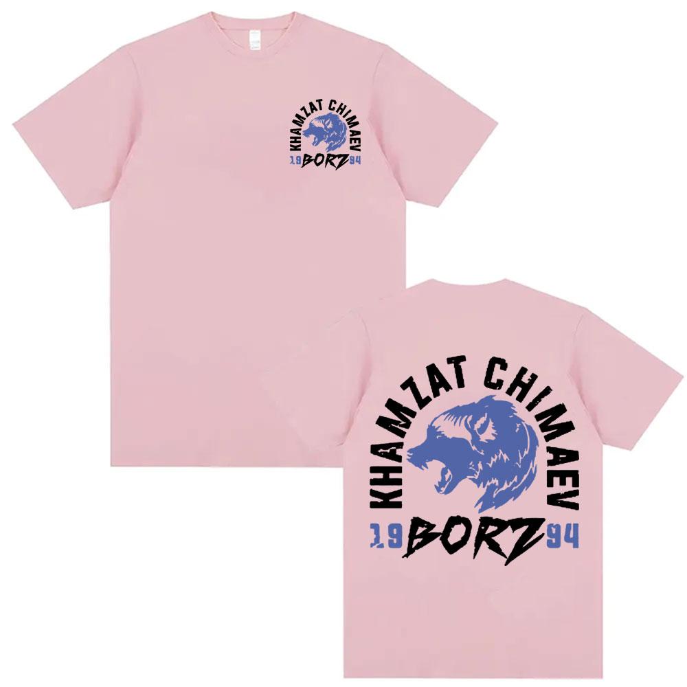 Khamzat Chimaev "borz" Logo Grafik T-Shirt Herrenbekleidung Harajuku Mode Übergroße T-Shirts Lässiges Baumwoll Kurzarm T-Shirt