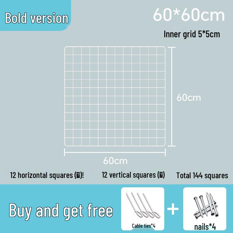 White Wire Mesh Grid Display Rack for Photos & Storage