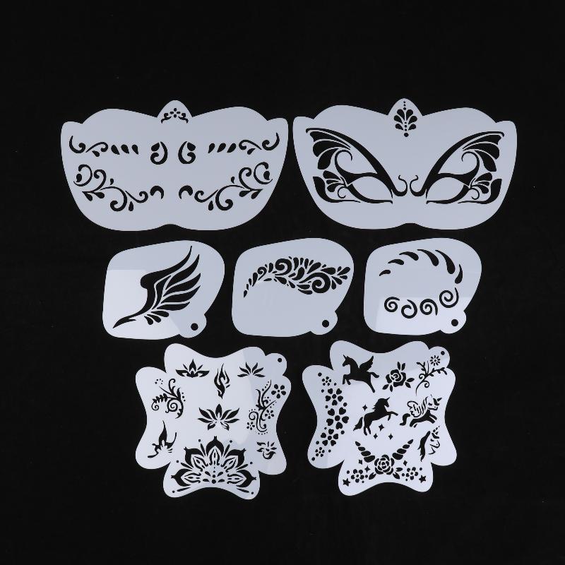 Face Paint Stencils Professional Body Art Paint Stencils Reusable For Adults Kids Easily Use Templates For Parties Makeup Tools