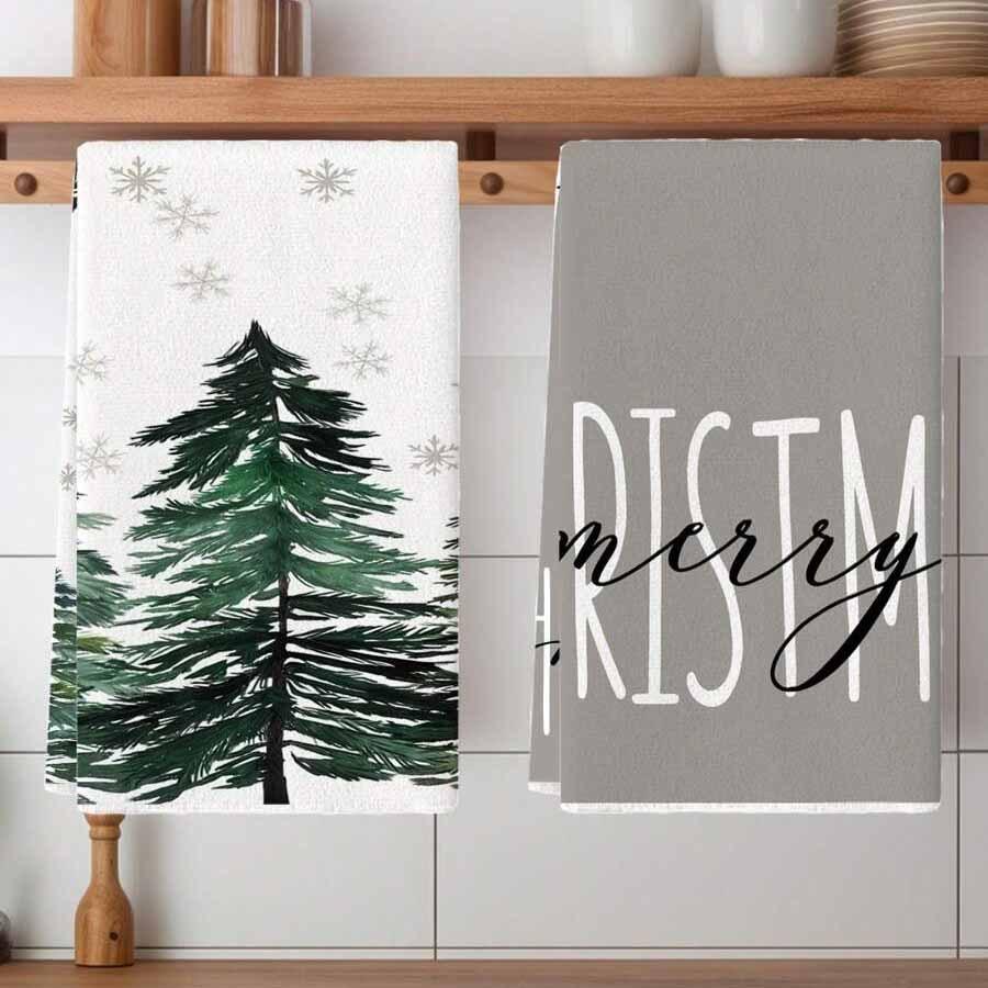 1pc/2pc/4pc/pack Christmas Scrub Sponge Creative Kitchen Dish Cloth Festive Cleaning Decor for Home & Table Kitchen Dish Towel Xmas Cleaning Supplies