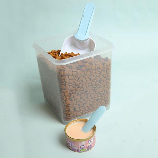 Dog Food Shovel Ergonomic Design Large Capacity ABS Sealing Bag Clip Pet Food