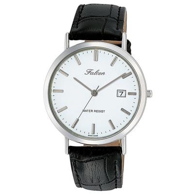 [Citizen Q&Q] Watch Analog Waterproof Date Leather Strap D020-301 Men's White Black