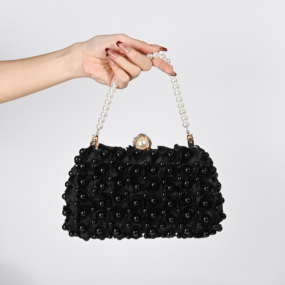 

Винтажная жемчужная сумка для ужина Rose Pearl для женщин, свадебное платье, банкетная сумка, вечерняя сумочка-чонсам, клатч для свадебной вечеринки, сумка через плечо для женщин