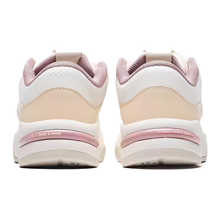 Anta Kids Fabric Synthetic Leather Comfortable Versatile Non-Slip Wear-Resistant Low-Top Skate Shoes Kids Sneakers White Brown 322438007-4