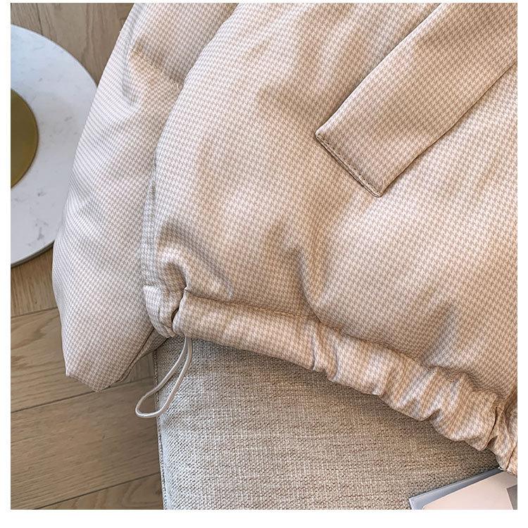 Women Jacket Cow Horn Buckle Bread Clothing Winter Thickened Warm Cotton Women Short Loose Cotton Comfortable and Youthful Women Outerwears Coats