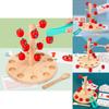 Wooden Apple Picking Game For Kids Educational Toy Family Learning Activity