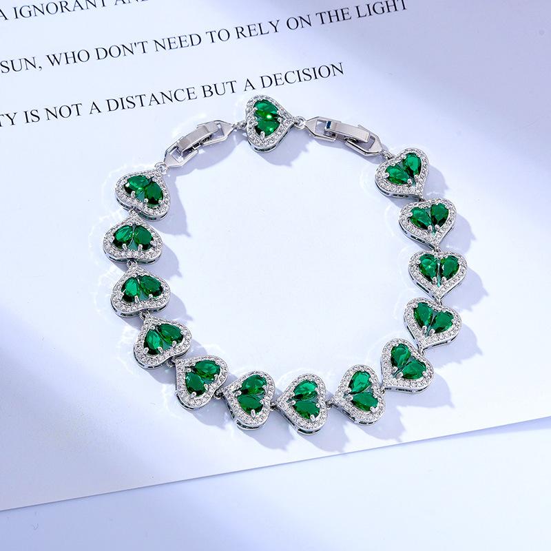 

Браслет Waterdrop Love из циркона, покрытый медью платина, поставляется с удлиненной пряжкой, цветной браслет Treasure total length 18.3 cm