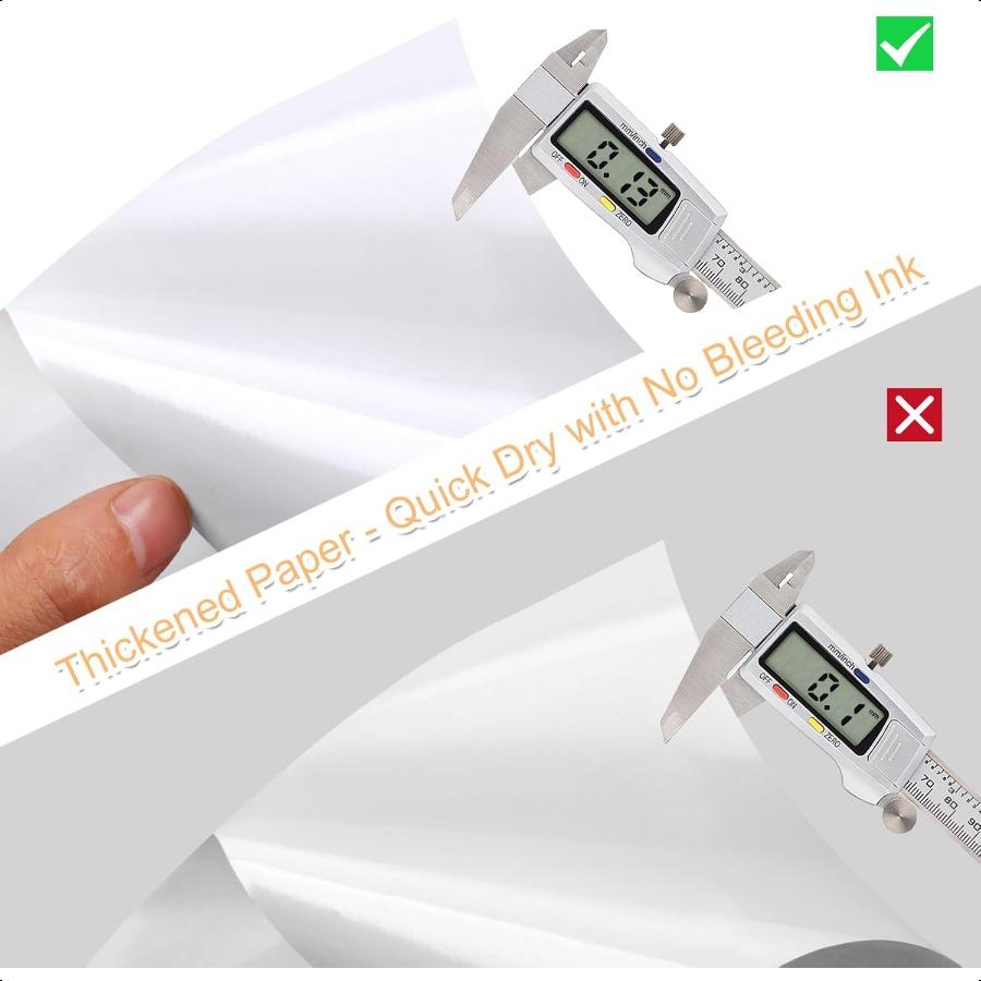 Printable Sticker Paper for Inkjet Printer 40 Sheets 8.5inchesx11 Matte Sticker Printer Paper Full Sheet Labels Sticker Paper f