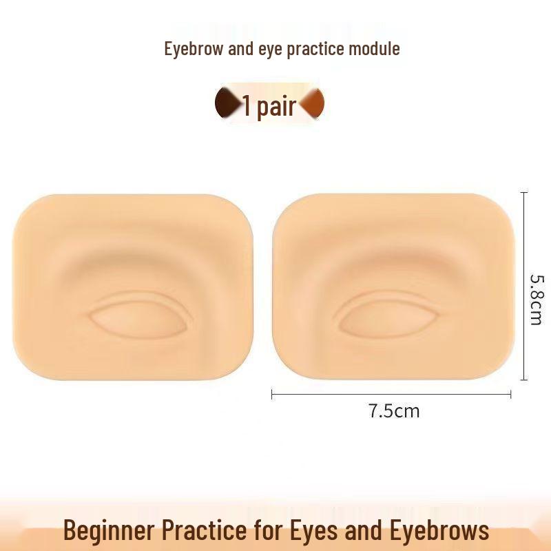3D Integrated Eyebrow Practice Skin for Beginners: Soft Silicone, Thickened for Eyebrow and Eyeliner Micropigmentation