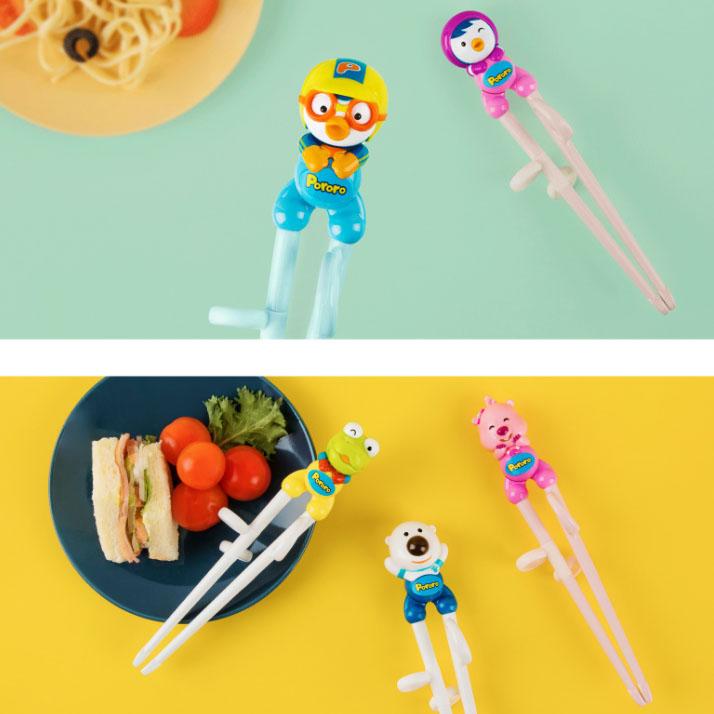 Edison Pororo Stage 1 Learning Chopsticks for Kids (Left Hand)