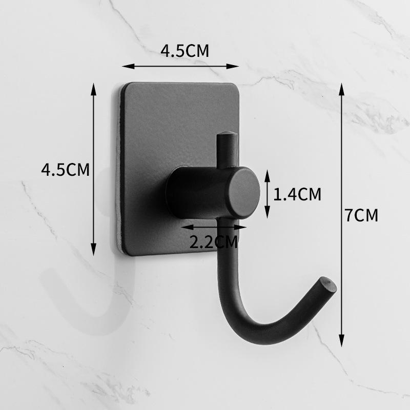 Traceless 304 Stainless Steel Adhesive Hook for Bathroom & Kitchen