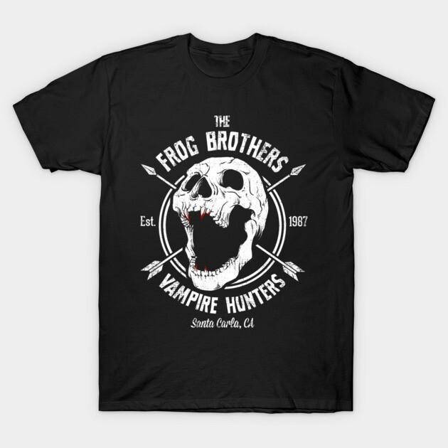 Frog Bros Vampire Hunters Funny Graphic Novelty Print T‑Shirt