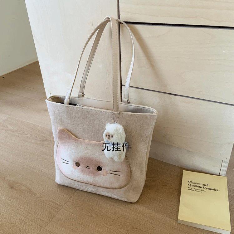 

Three-purpose bag, backpack, cat tote bag, student portable leisure women s bag, shoulder bag, large-capacity commuter Mori tide no specification