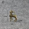 Vintage Copper Deer Ornaments 1 Pair Solid Brass Sika Deer Figurines Lucky Feng Shui Crafts Sculpture Home Office Desk Deoration