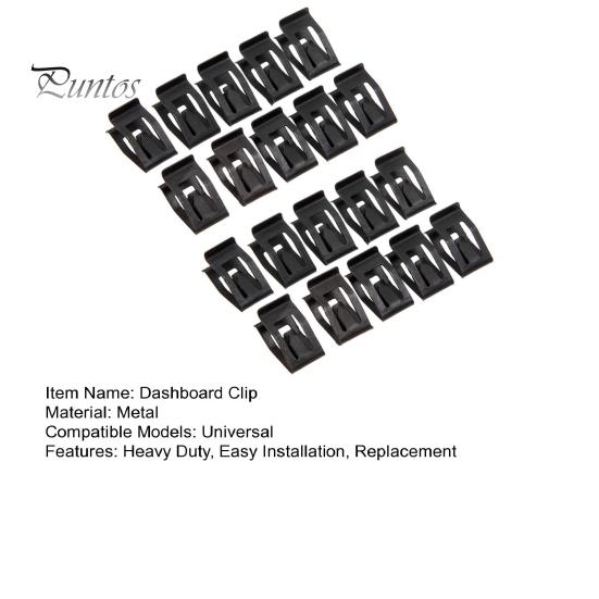 Dashboard Clip Set 20Pcs Trim Metal Universal Easy Installation Dash Front Console Retainer Clamp Replacement Car Accessories Hood And Fender