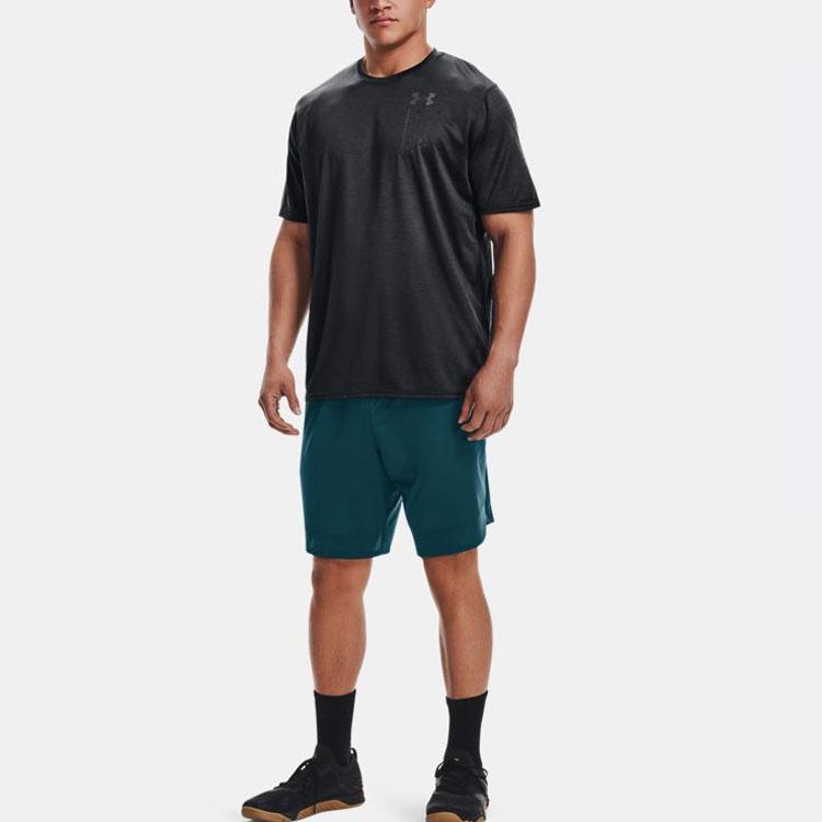 Under Armour Vent Graphic Logo Crew Neck T-Shirt Men Black 1365217-001