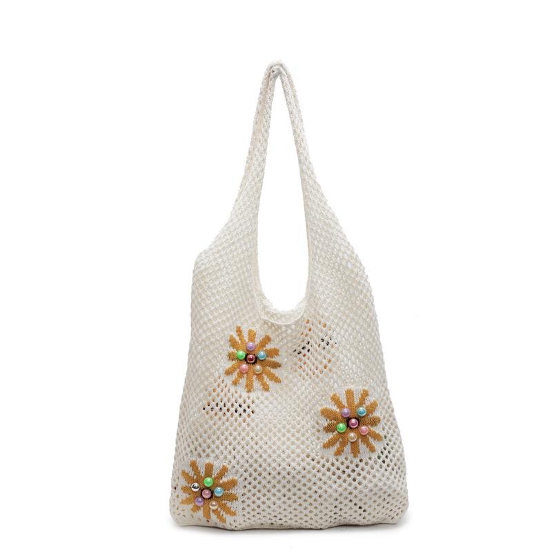 Lazy Wind Large Capacity Tote Bag New Simple Hollow Shoulder Bag Fashionable Seaside Beach Bag Women