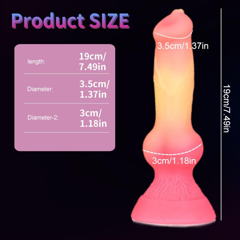 Luminous Dog Dildo Anal Plug Animal Dildo Sex Toys for Women Men Silicone Penis for Women Glow In The Dark